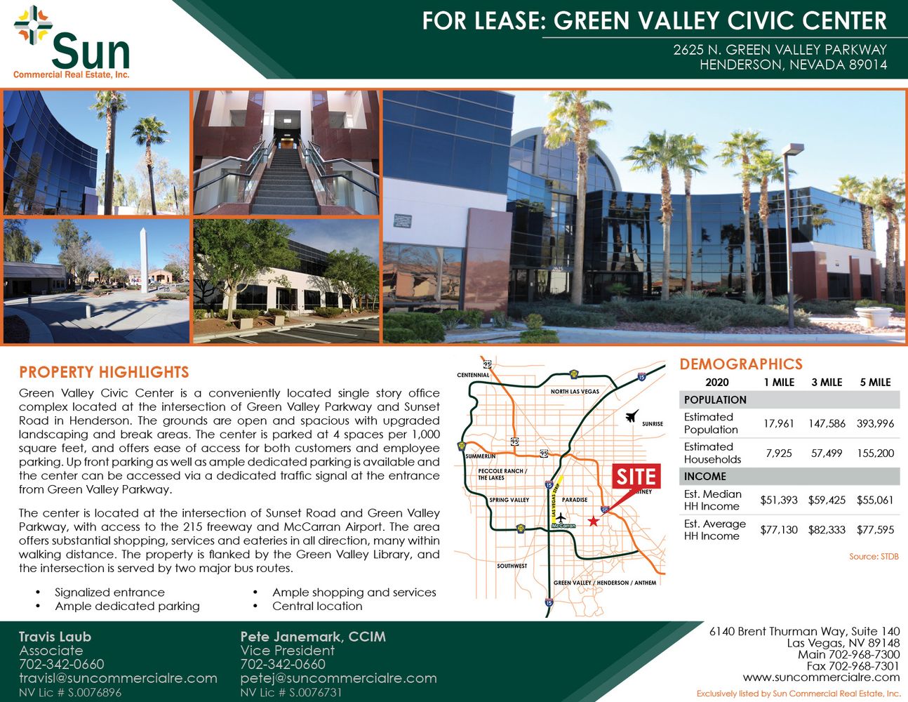 Green Valley Civic Center: 2625 N Green Valley Pkwy, Henderson, NV 89014